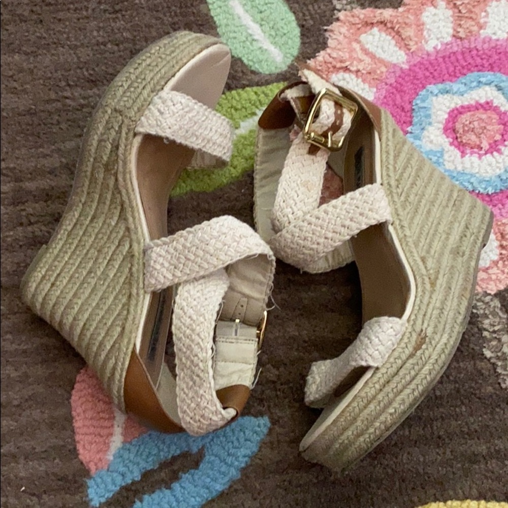 Steve Madden espadrille platform wedge sz 9.5